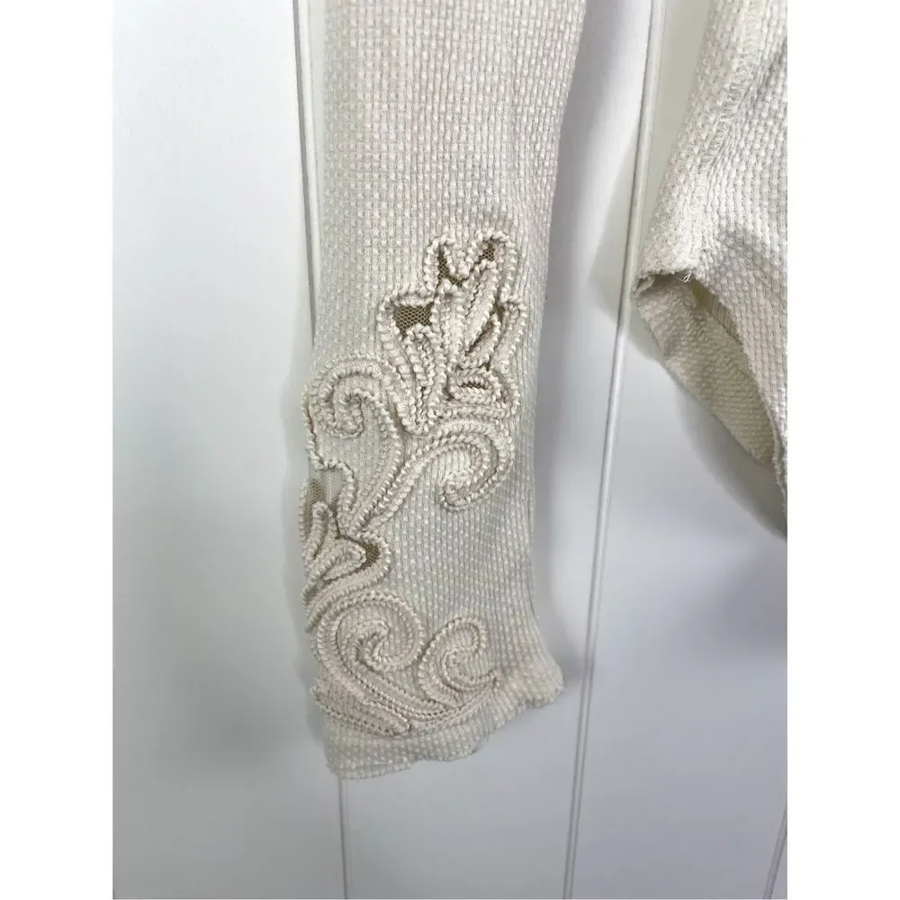 Free People‎ Newbie Thermal Boho Sleeves in Cream XS